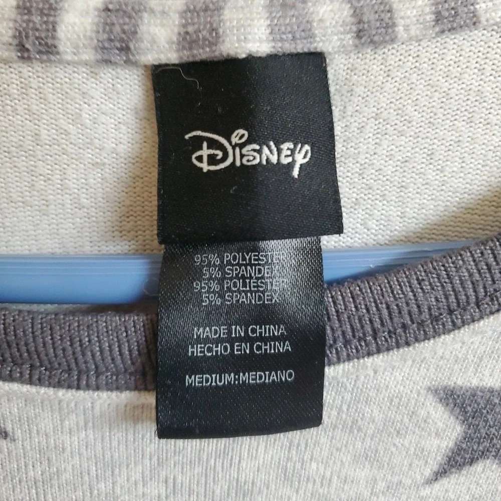 Disney Mickey Mouse Womens Grey 2PC Pajama Set Size M Sleepwear